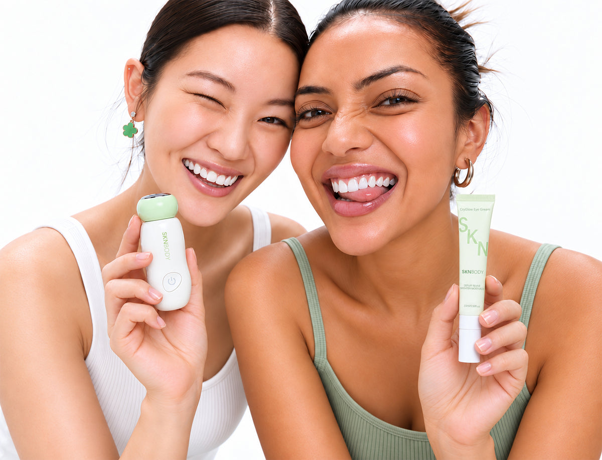 Two people sharing a CryoReset product moment